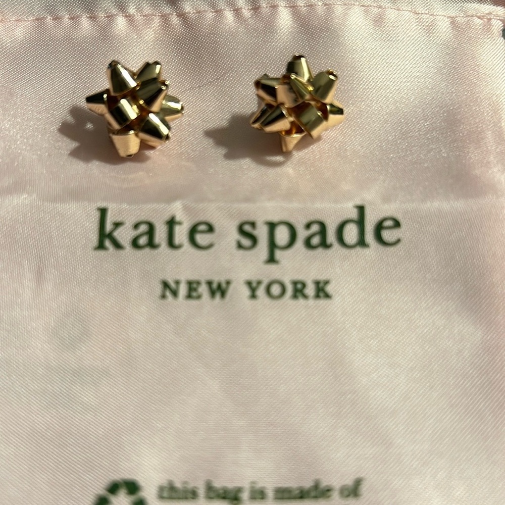 Kate Spade Rose Gold Bow Earrings